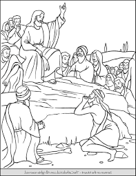 Sermon On The Mount Coloring Page Jesus Coloring Pages Coloring Pages Bible Coloring Pages