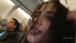 Hot Latina plays with Pussy and Big Tits in Public Plane watch online