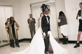 A sensational wedding dress collection inspired by the other worldly beauty of wings. Thom Browne Wedding Dress Suit Cheap Online