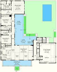 Shed roof one story modern house plan this styl… sq ft: 41 House Plans L Shaped