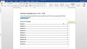 Creating A Table Of Contents In Word 2016 For Mac See Note Below For He In 2020 Word Template Table Of Contents Template Words