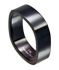 Four Sided Men S Stainless Steel Ring Black Finish 8mm Width Stainless Steel Wedding Bands Stainless Steel Wedding Ring Mens Stainless Steel Rings
