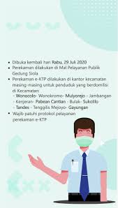 Ssw (ssw.surabaya.go.id ) di kota surabaya sebanyak 18 berkas perjinan / hari. Sapawarga Kota Sby On Twitter Pelayanan E Ktp Buka Kembali Loket Layanan Untuk Perekaman E Ktp Kembali Dibuka Sejak Tanggal 29 Juli 2020 Tentunya Ada Banyak Hal Dan Protokol Yang Harus Dipatuhi Oleh