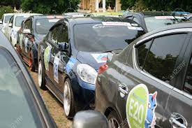 Nakhon Nayok Thailand March 22 2015 The 4th Nissan Eco Caravan 2015 Driving Safety Environment Preservation Campaign Chonburi To Nakhon Nayok Conducted By Nissan Motor Thailand Co Ltd Stock