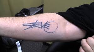 On the day when you're ready to take off the saniderm, try to do so while in the shower. Steve O Goes Down Tattoo Memory Lane The Interrobang