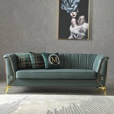 Sofa 3+3+1+1 seat + middle table + 2 side table this is very. 80 8 Modern Luxury Sofa Leath Aire Upholstered Sofa 3 Seater Sofa With Gold Legs