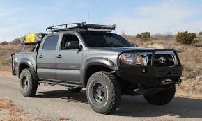 Tacoma 4 Door Gen 2 3 Standard Basket Rack Satellite Antenna Cutout Custom Trucks Trucks Toyota Tacoma Roof Rack
