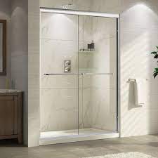 Catalina 60 X 76 Double Sliding Shower Door Sliding Shower Door Shower Doors Frameless Sliding Shower Doors