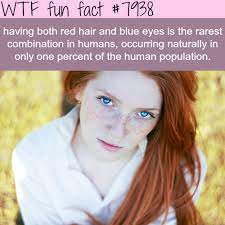 Red Hair And Blue Eyes Wtf Fun Facts Wtf Fun Facts Fun Facts Eye Facts