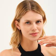 Diamond Hoop Earrings Diamond Huggies 14k Solid Gold Earrings Tiny Hoop  Earrings 10MM Diamond Hoop Earring