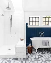 The Monday Blues Are About To Have A Whole New Meaning Because Today On The Blog Is The Reveal Of The Bathroom Tile Designs Bathroom Design Minimalist Bathroom