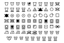 Black And White Png Icon Laundry Care Symbol Icons Set Png Svg Vector Transparent Black And White Textile Instruction Label Clip Art Digital Icons Commercial Use Laundry Care Symbols Care Symbol Laundry Care