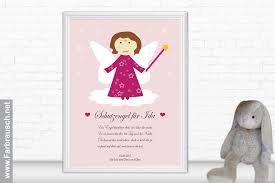 Personlicher Schutzengel Schutzengel Bild Mit Namen Und Spruch Psalm Geschenke Schulanfang Kleine Geschenke Baby Geschenke