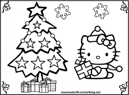 coloriage hello kitty noel a telecharger arc en ciel