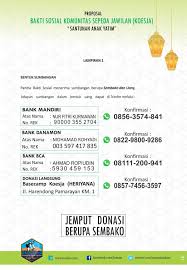 Check spelling or type a new query. Contoh Proposal Santunan Anak Yatim Pigura