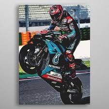 Fabio Quartararo Metal Poster Print Thogi Gio Displate In 2020 Motogp Cool Artwork Poster Prints