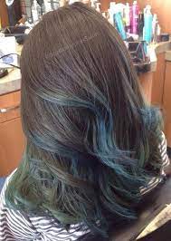 Brown Hair With Blue Balayage I D Prefer Royal Blue W Denim Silver Or Caramel Accents Brown Hair Fade Hair Styles Brown Hair With Highlights