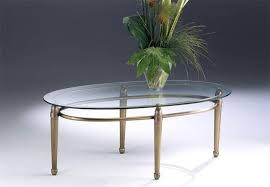 Aula nesting coffee table, brushed brass and glass. Oval Coffee Table Made Of Brass Glass Top For Living Room Idfdesign