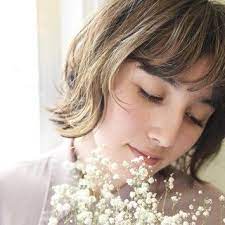 山口 華絵 lepes nakameguroさんのスナップ ナチュラル デート 前髪 ボブ パーマ 外国人風 ニュアンスパーマ パーマ ボブ 外国人風 パーマ