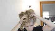 Step By Step Messy Bun Curly Hair