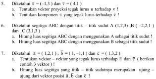 Check spelling or type a new query. Kuliah 10 Latihan Soal Vektor Bidang Ruang Aljabar Linier Matriks Genap 2016 2017