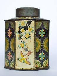 When first introduced to europe from asia, tea was extremely expensive, and kept under lock and key. Antique Tea Caddy From China Vintage Tea Tins Vintage Tins Antique Tea