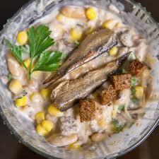 салат с красной фасолью и крабовыми палочками и огурцом Salat S Fasolyu I Shprotami Food Recipes Vegetables