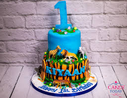 We made a jungle book cake for hannes his 1st birthday. Jungle Themed Cake