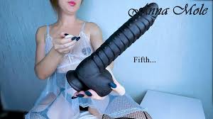 I Liked the Big Black Dildo and I Decided to Ride it the Cream from My  Pussy Flowing Down it Profusely Anna Mole