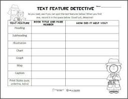 Text Features Graphic Organizer Text Features Worksheet Text Features Nonfiction Text Features Lesson