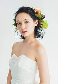2021年最新版 ウエディングドレスに似合う髪型 総まとめ ウェディング ヘアスタイル 花嫁 髪型 ボブ 髪に花