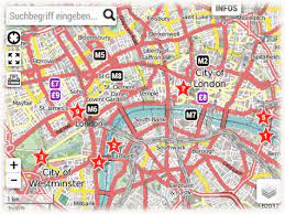 Geographische breite / geographische länge : London Stadtplan Zum Entdecken Suchen Drucken