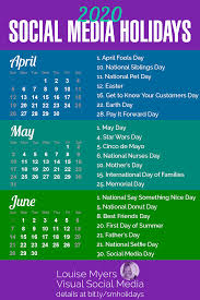 100 Social Media Holidays You Need In 2020 21 Indispensable Entreprene In 2020 Social Media Content Calendar Social Media Checklist Social Media Marketing Business