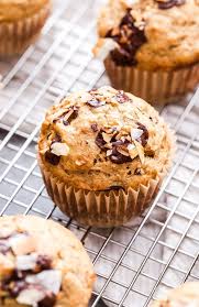 Coconut Chocolate Chunk Banana Muffins Are Wonderful For A Weekend Breakfast Or Brunch These Tender Bana Banana Muffins Banana Muffin Recipe Chocolate Coconut