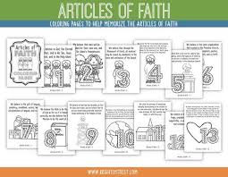 Articles Of Faith Coloring Pages In 2020 Articles Of Faith How To Memorize Things 13 Articles Of Faith