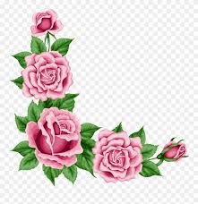 Pink Rose Clipart Flower Corner Rose Corner Border Png Transparent Png Rose Clipart Rose Flower Png Pink Rose Flower