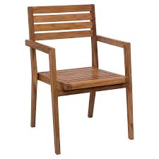 Nautical Dining Arm Chair Natural Teak Patio Furniture Outdoor Dining Chairs Teak Armchair