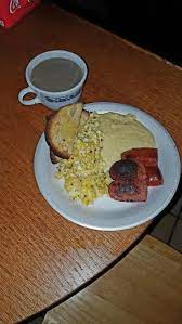Cheese Grits Eggs Sausage Toast And Coffee Food Cheese Grits Breakfast Recipes
