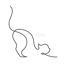 Yuliia Osadcha Cat Stretching Continuous Line Drawing Cat Continuous Drawin 2020 Soyut Cizimler Desenler Kasnak Sanati