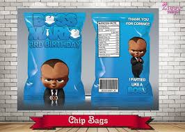 Black Boss Baby Party Decorations Boss Baby African American Party Favor Bags Baby Boss Customized Chip Bags Boss Baby Birthday Boss Baby P Baby Birthday Themes Boss Baby Baby Party Supplies