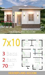 Find a floorplan you like, buy online, and have the pdf emailed to you in the next 10 minutes! 4 Best 3 Bedrooms House With Floor Plan 7m Simple Design House