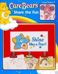Details About Care Bears Share The Fun Cross Stitch Chart Pattern Craft Idea Book Out Of Print