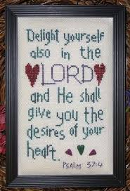 Welcome to free cross stitch & needlework patterns at allcrafts where you can find hundreds of free patterns and projects. My Big Toe Designs Delight In The Lord Cross Stitch Pattern Cross Stitch Patterns Christian Cross Stitch Patterns Cross Stitch