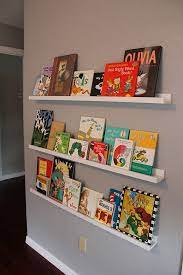 Stack up small book ledges these slim ledges are actually bekvam spice racks from ikea, but they make cute shelves for kids' books. A Home Run Nursery For Baby Derek Project Nursery Bookshelves Kids Wall Bookshelves Kids Ikea Book