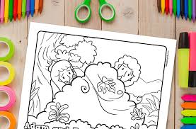 Adam and eve sin coloring page. Adam And Eve Hide Printable Coloring Sheet Ministryark
