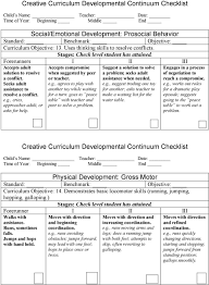 Creative Curriculum Developmental Continuum Checklist Pdf