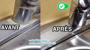 Comment Faire Disparaitre Les Taches De Calcaire Sur L Inox Avec Du Vinaigre Blanc Calcaire Astuce Menage Comment Nettoyer