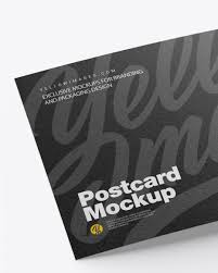 Download Kraft A5 Postcard Mockup In Stationery Mockups On Yellow Images Object Mockups PSD Mockup Templates