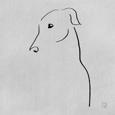 Patiently Waiting Framed Art Print By Yesplease Vector Black Medium Gallery 20x26 Dog Line Art Line Drawing Tattoos Dog Line Drawing
