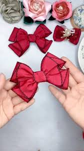 How To Make By Hand A Bow Hairpin Video Lacos De Cetim Lacos De Tecido Lacos De Cabelo